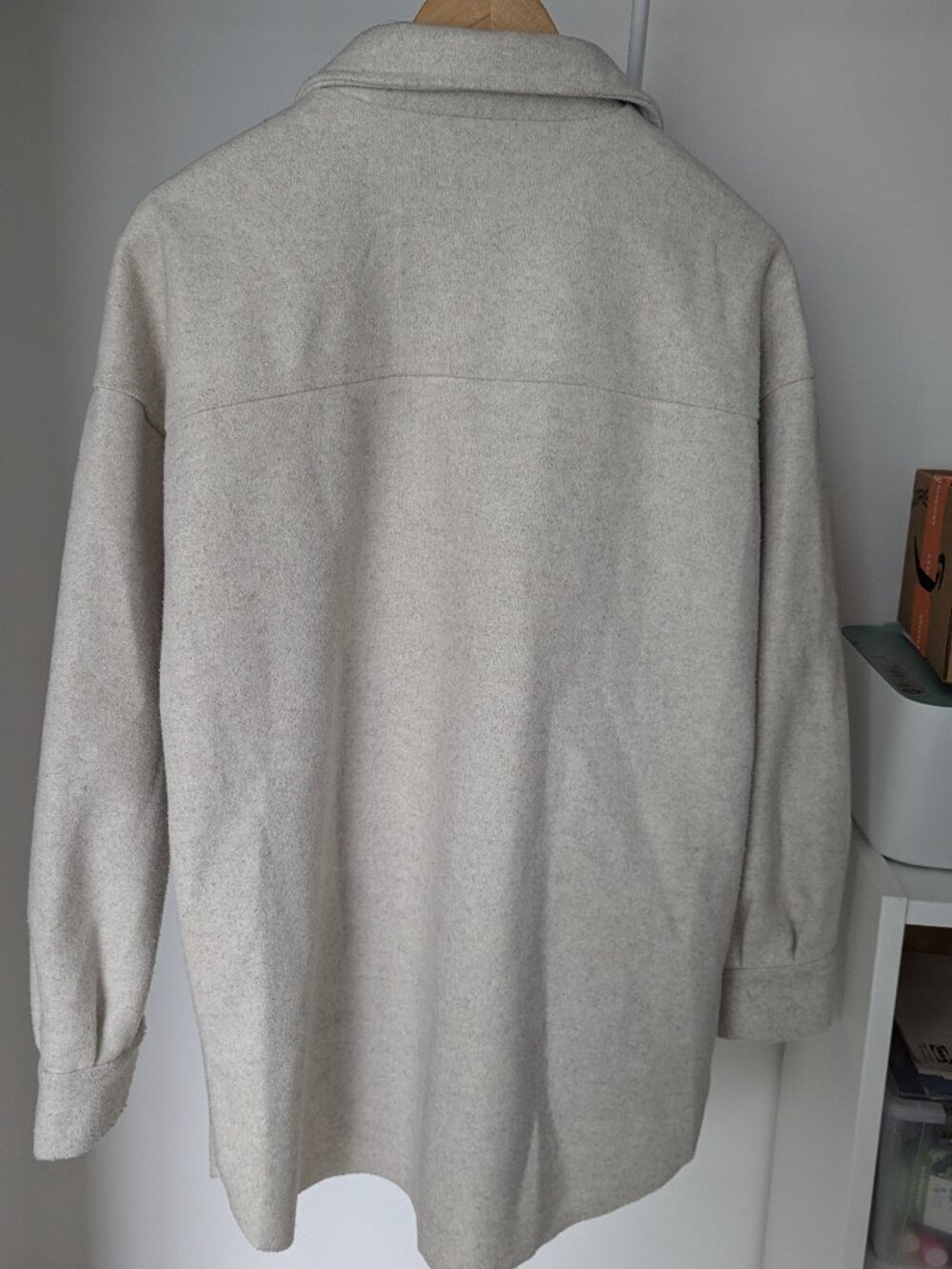 Oversized Grey Fall Shacket - Picture 7 of 9